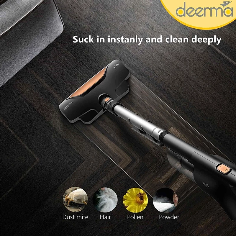 جاروبرقی شیائومی DX600 مناسب برای مو، گرد و غبار و پرز در حال استفاده روی کف سرامیکی و کف پوش