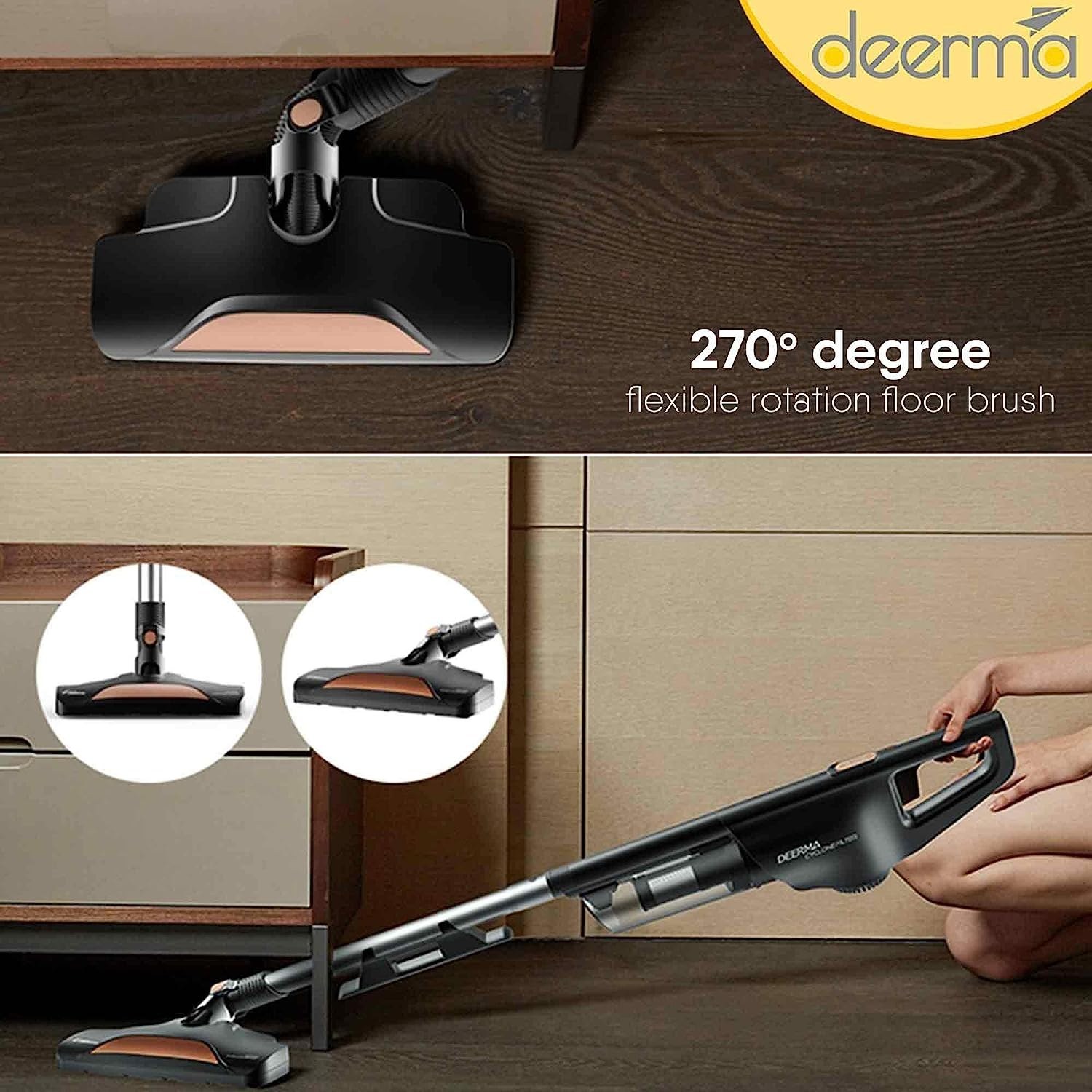 چرخش 270 درجه جاروبرقی ایستاده شیائومی درما DX600