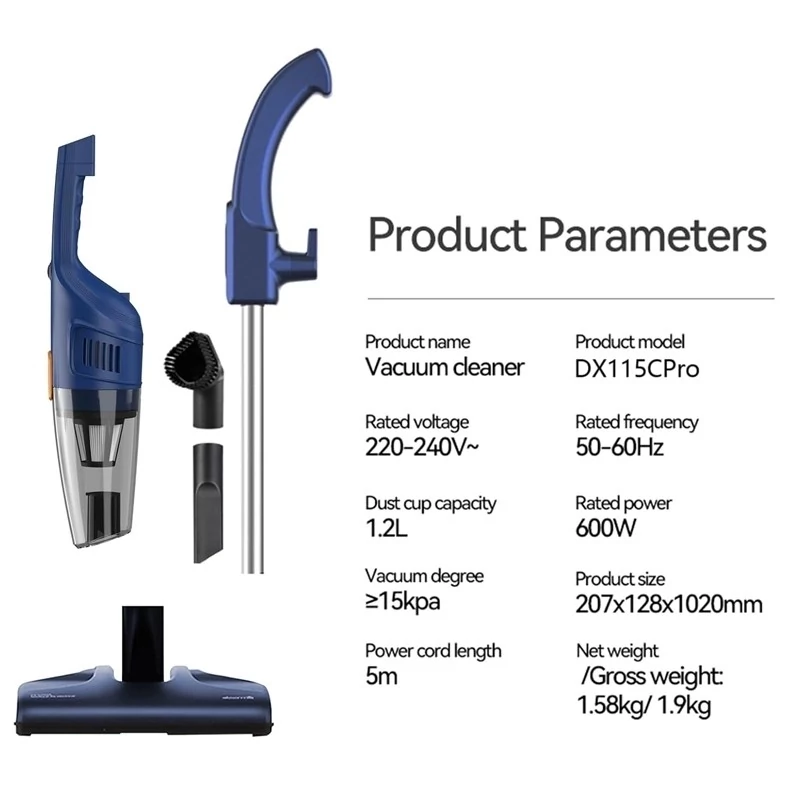 عملکرد بی صدا زیر 76 دسی بل در جاروبرقی XIAOMI DX115 PRO